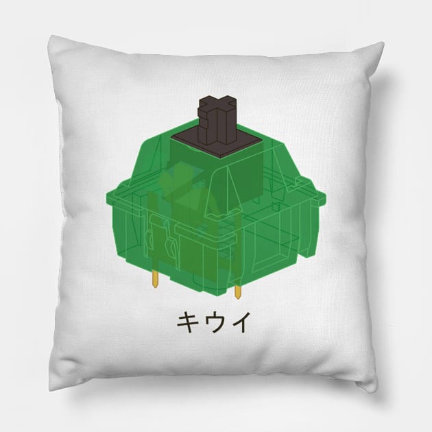 Kiwi Mechanical Keyboard Cherry MX Switch with Japanese Writing Pillow by Charredsky