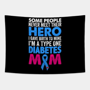 Type 1 Diabetes Mom Mother T1D Diabetic Awareness Women Gift Tapestry