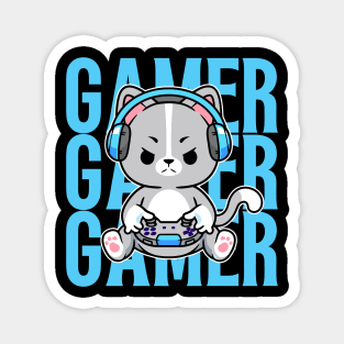 Gamer Cat Magnet