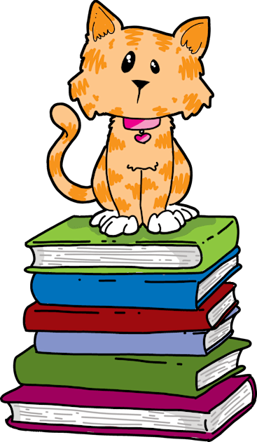 Cat in a Bookshop Kids T-Shirt by DJSK