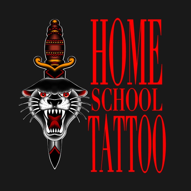 HomeSchoolTattoo Pantherhead & Dagger by HomeSchoolTattoo