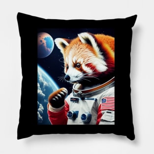 Red Panda Astronaut Pillow