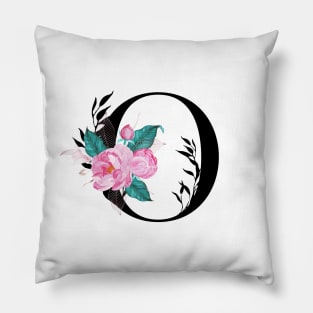 Floral Monogram O Pillow