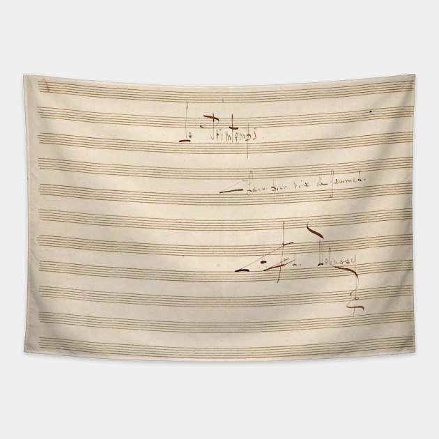 Debussy | Claude Debussy original handwritten score | 1 of 2 T-Shirt Tapestry by Musical design