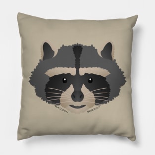 Baby Raccoon Face Pillow