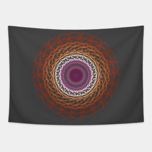 Lesbian Flag Kaleidoscope Tapestry