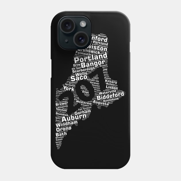 Maine Cities 207 Area Code Phone Case by shirtonaut