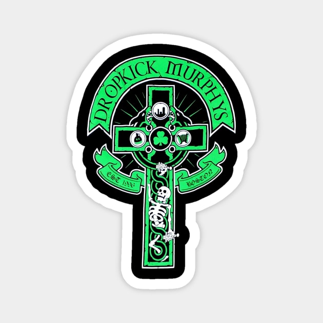 Cross skull band punk dropkick Magnet by WalkTogether