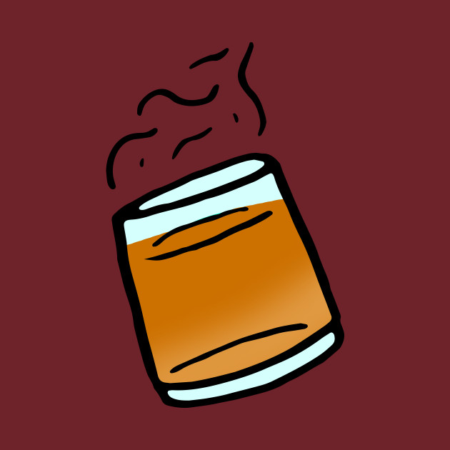 Simple Whiskey Glass Doodle by VANDERVISUALS