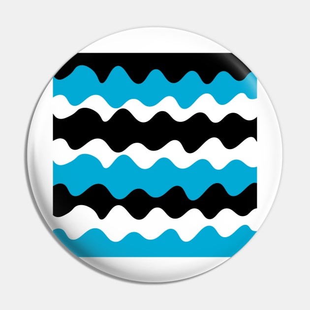 Black blue and white horizontal wavy pattern Pin by Baobabprintstore