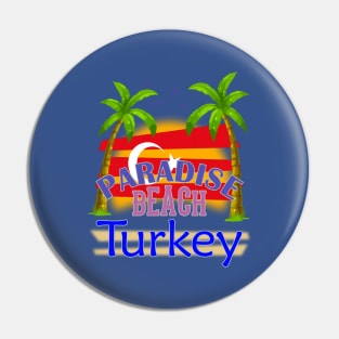 Paradise Beach Turkey Vacation Holidays Pin