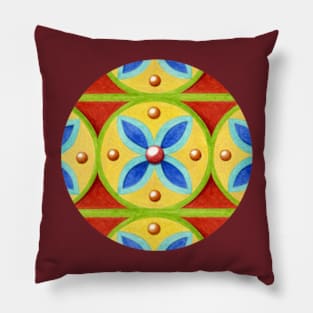 Heraldic Quartrefoil Stripe Pillow