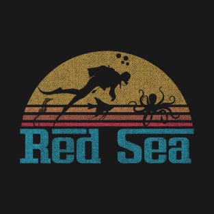 Red Sea  Sunset Scuba Diving Design T-Shirt