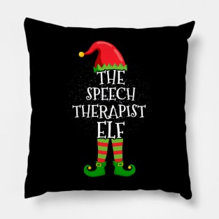 Speech Therapist Elf Family Matching Christmas Group Funny Gift Pillow