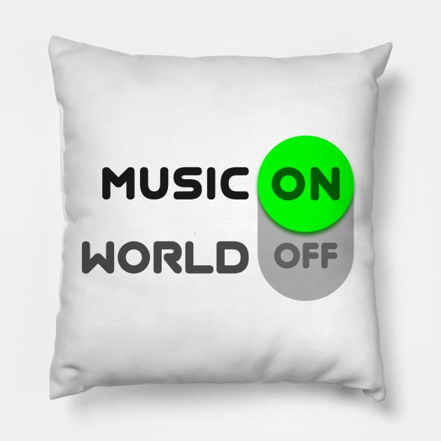 Music on, world off! Pillow by dblaiya