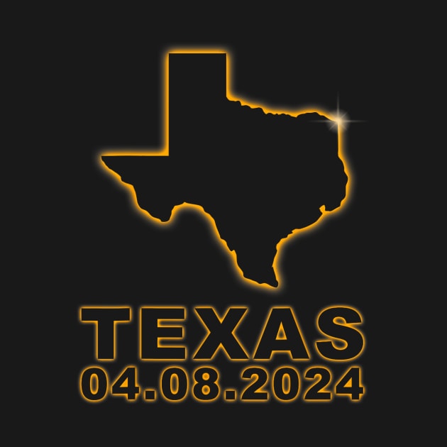 Total Solar Eclipse April 8 2024 Texas Path Of Totality by klei-nhanss