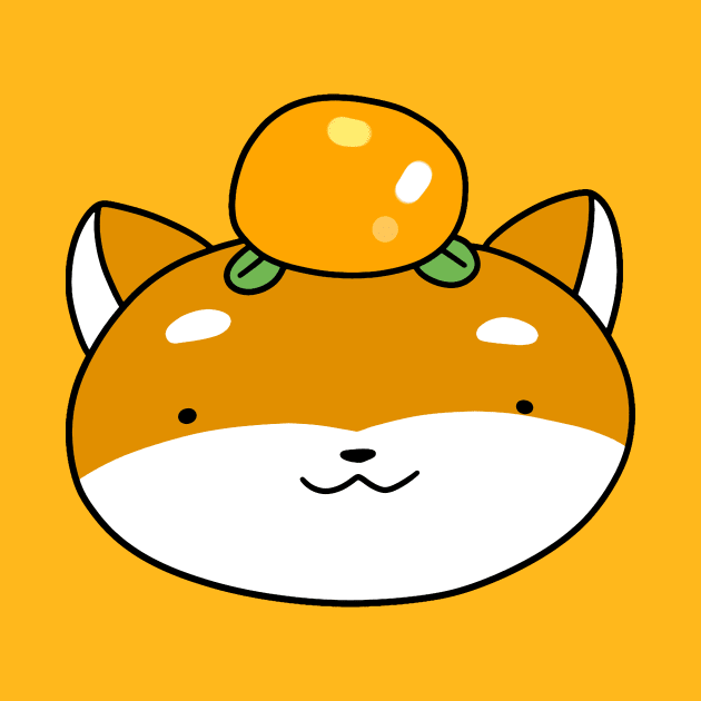 Orange Fruit Shiba Face by saradaboru