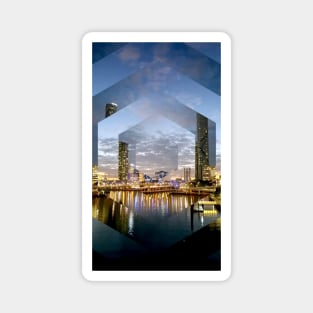 Beautiful Brisbane River Print - A Geometric Design Magnet