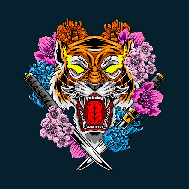 Japanese Animal - Mad Tiger by Harrisaputra