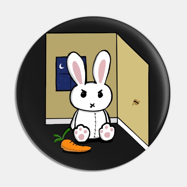 Angry Rabbit Pin by tighttee