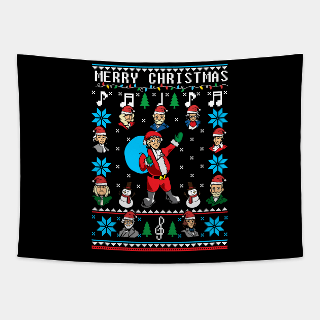 Classical Music Lover Christmas Sweater Tapestry by KsuAnn