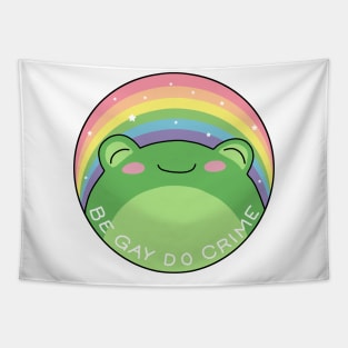 Be Gay Do Crime - Frog Tapestry