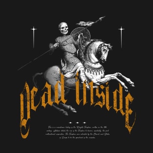 Vintage Dead Inside | Vintage | Dark Fantasy | Quote | Yellow T-Shirt