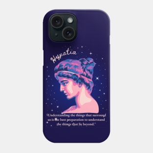 Hypatia of Alexandria Portrait and Quote Phone Case