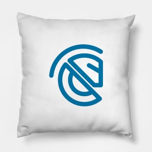 simple monoline knight Pillow