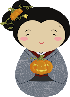 Kokeshi Halloween Magnet