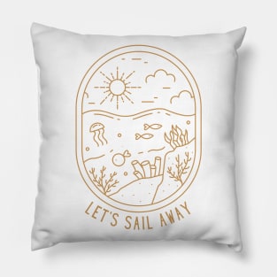 Let's Sail Away Pillow