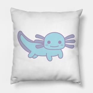 Blue Axolotl Pillow