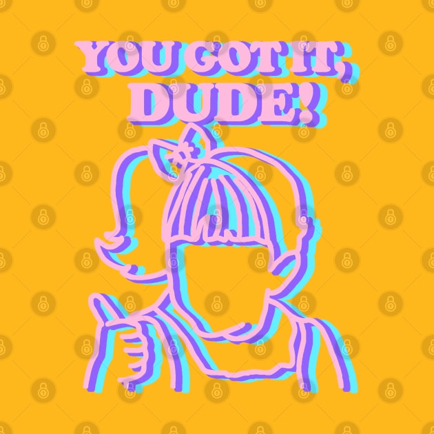 You Got It Dude Michelle Thumbs Up by PeakedNThe90s