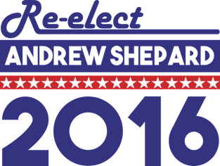 Re-Elect Andrew Shepard 2016 (Bold) Magnet