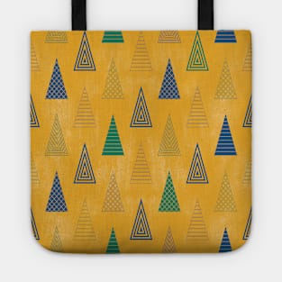 Gold Minimal Christmas Trees Tote