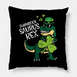 St Pat Rex Dino Saint Patricks Day Trex Pillow