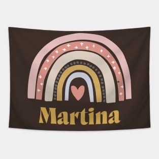 Hand Name Written Of Martina Tapestry