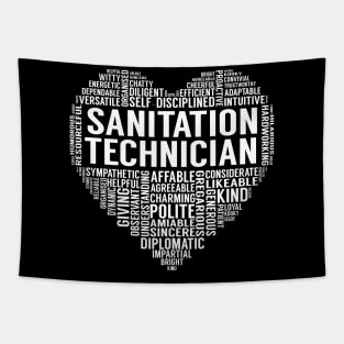 Sanitation Technician Heart Tapestry