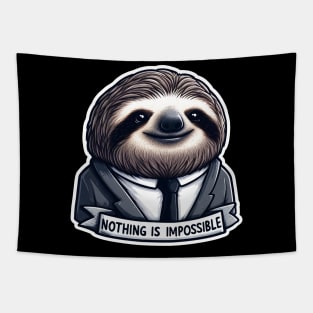 Nothing Is Impossible Sloth Tapestry