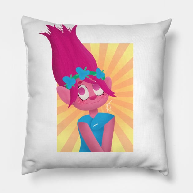 Poppy - Trolls Pillow by WhiteRabbitWeirdo