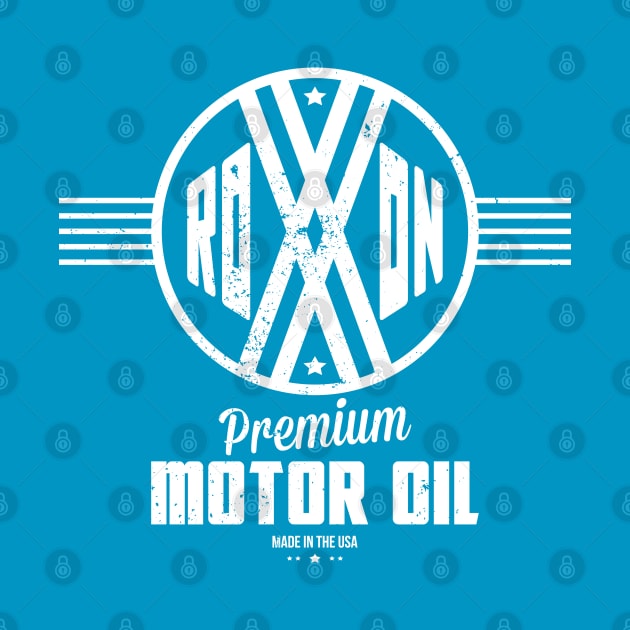 Roxxon Premium Motor Oil (aged look) by MoviTees.com