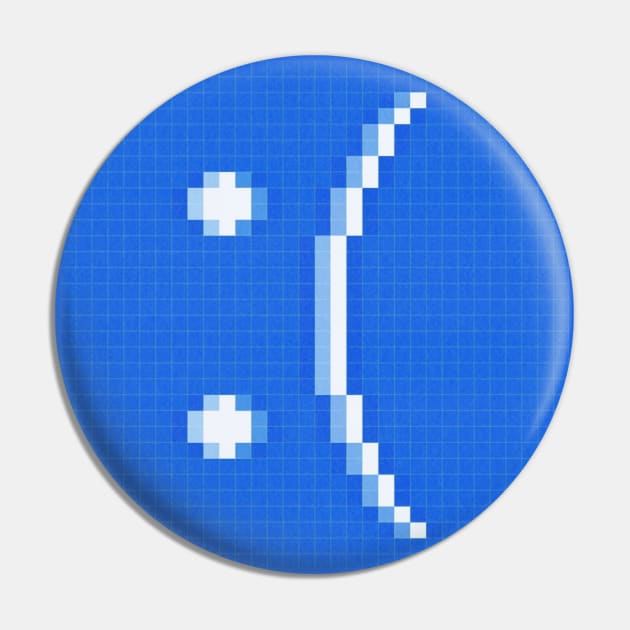 Serious Computer Error Pixel Art Pin by CozyPixelFluff