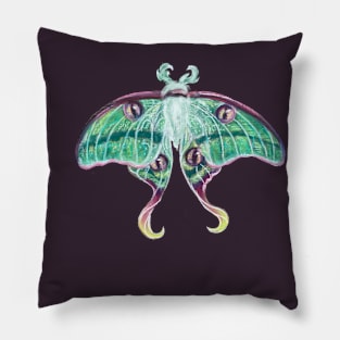 Chalk Luna Moth Pillow