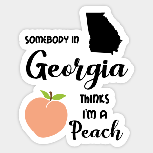 Georgia Peach Stickers Teepublic