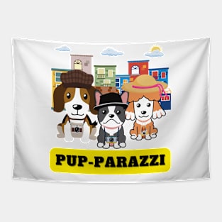 Pup-parazzi street - beagle french poodle french bulldog Tapestry