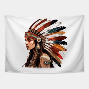 Native American Girl Tapestry