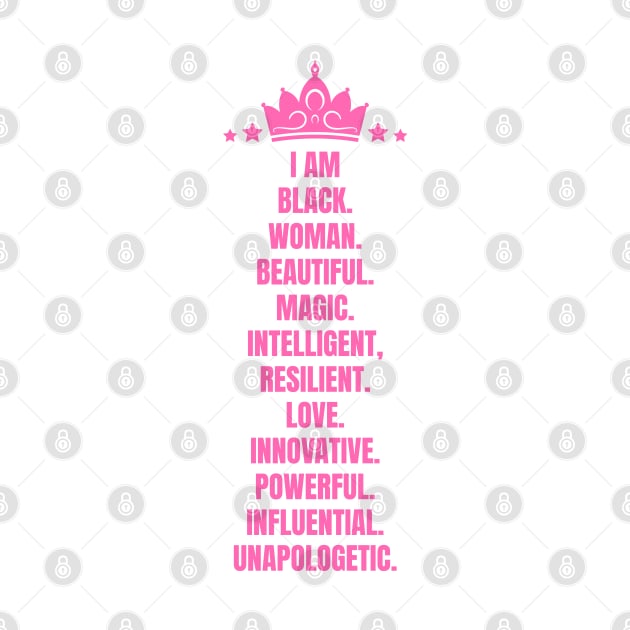 I Am A Powerful Black Woman | African American | Black Queen by UrbanLifeApparel