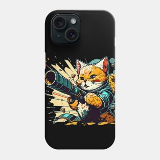 Cat with bazooka Phone Case