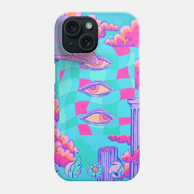 Clairvoyance - Colorful Surreal Painting Phone Case by rosiemoonart