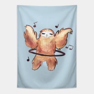 Fluffy Hooping Sloth Tapestry